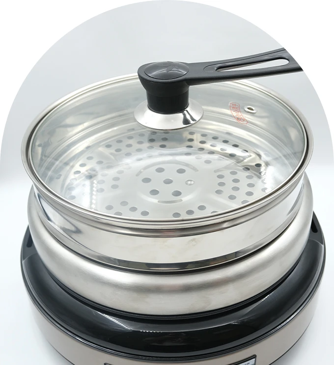 YODOIT Marmite &eacute;lectrique amovible multifonctionnelle 4 L (avec plaque chauffante)
