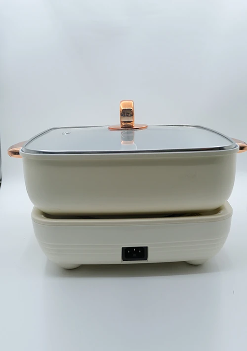 YODOIT Marmite &eacute;lectrique double saveur amovible couleur cr&egrave;me 5 L (1600 W)